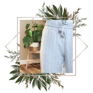 𝙇𝘼𝙎𝙏 𝘾𝙃𝘼𝙉𝘾𝙀! MANGO | Linen Striped Pants